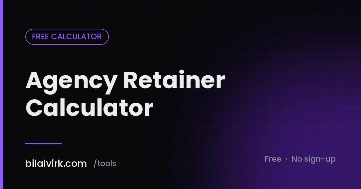 Agency Retainer Calculator