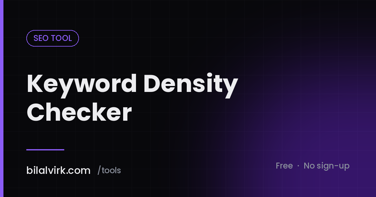 Keyword Density Checker
