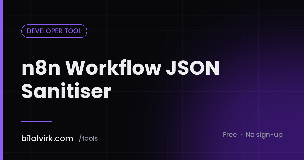 n8n Workflow JSON Sanitiser