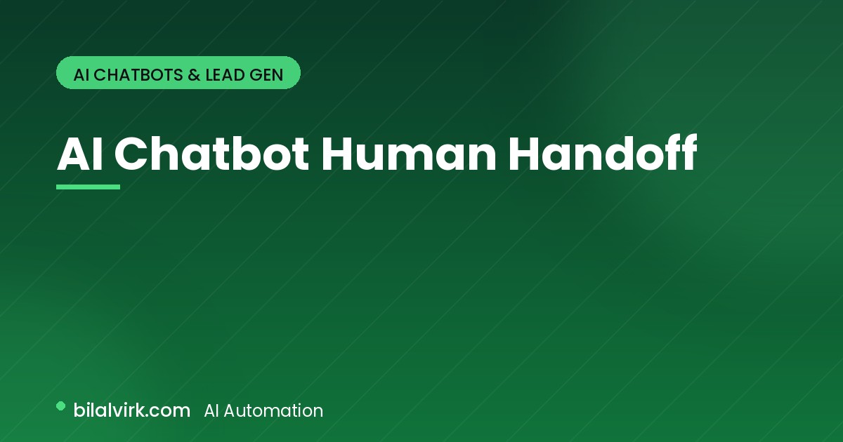 AI Chatbot Human Handoff