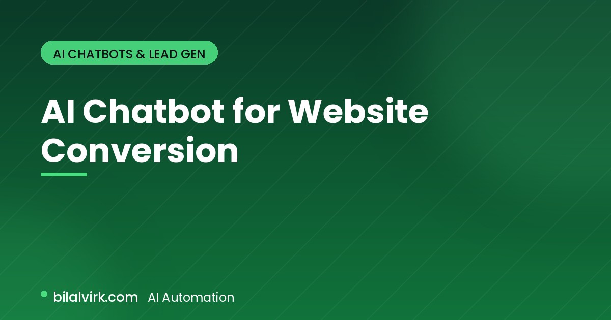 AI Chatbot for Website Conversion